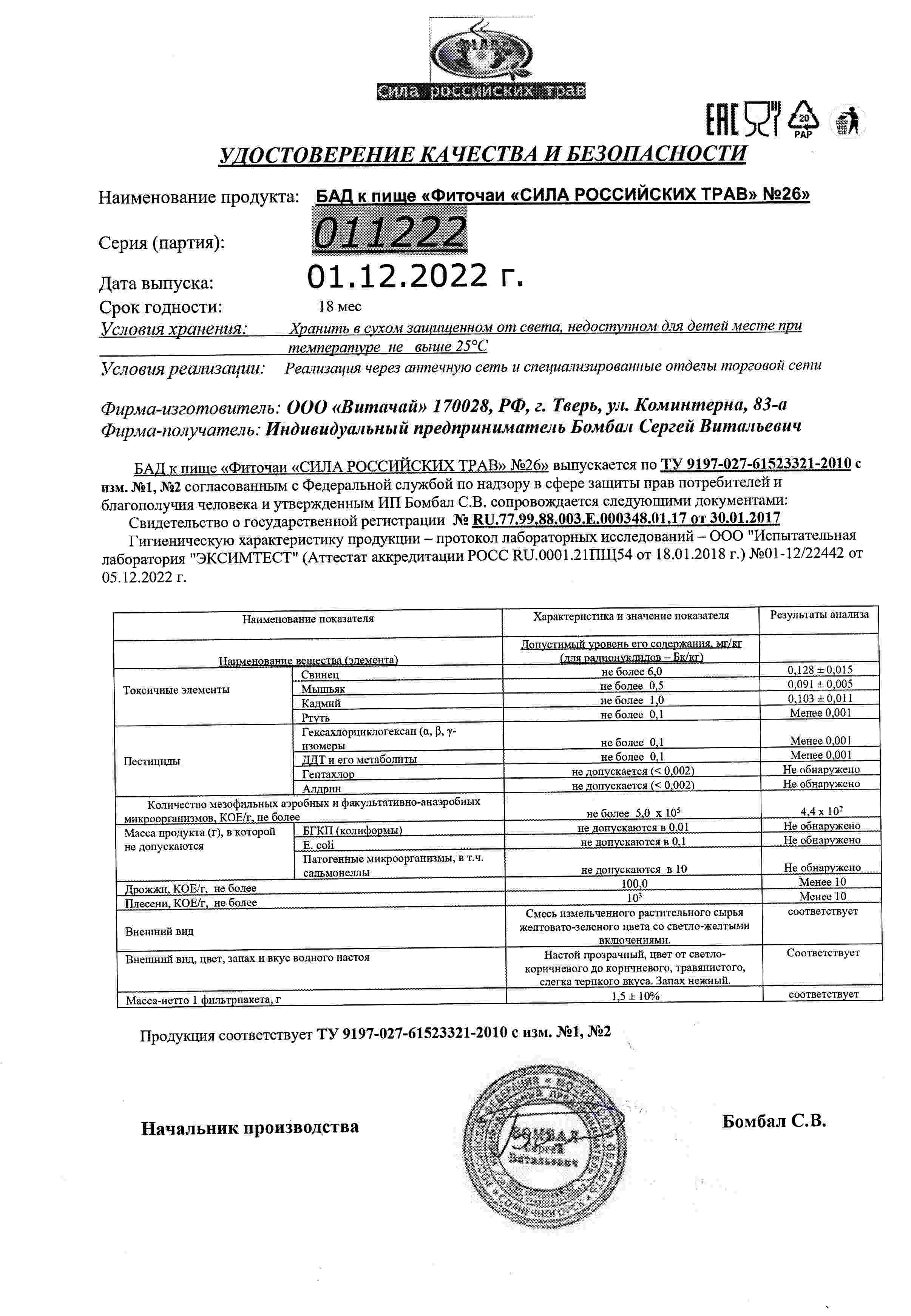 Паспорт №122022